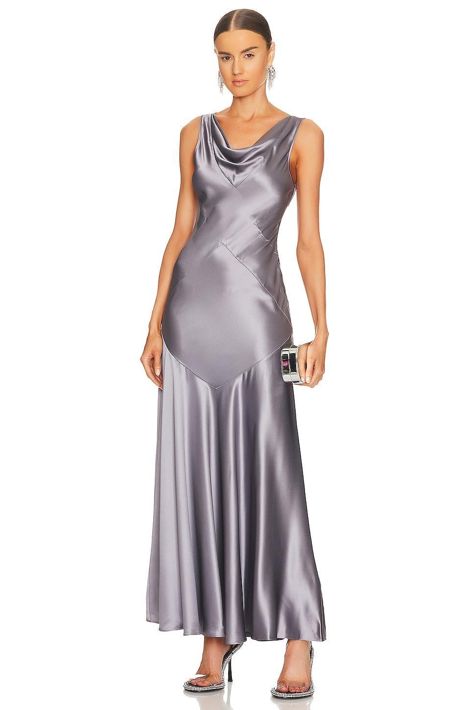 Senie Cowl Neck Gown with Side Slit NICHOLAS Product Image