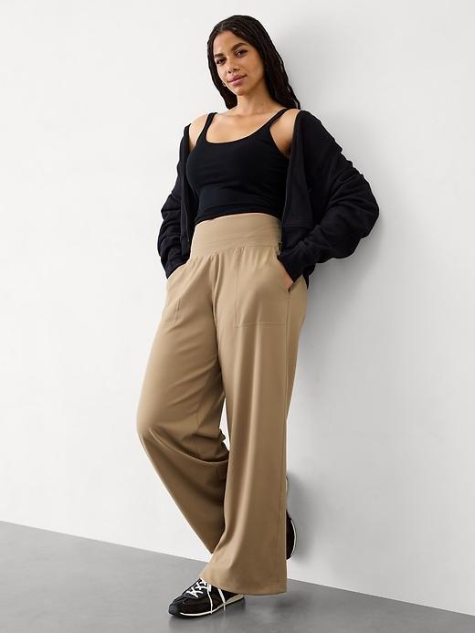 Venice High Rise Track Stripe Wide Leg Pant Product Image