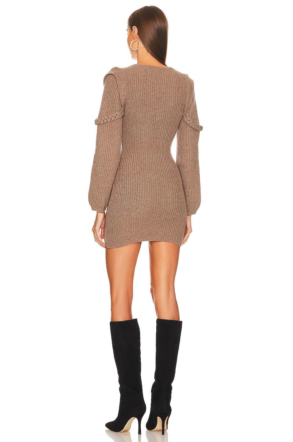 x REVOLVE Malina Deep V Neck Knit Dress Michael Costello Product Image