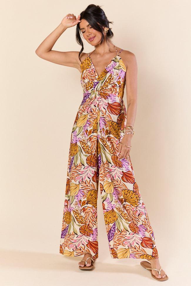 Lush Tropics Tropical Print Jumpsuit FINAL SALE Product Image