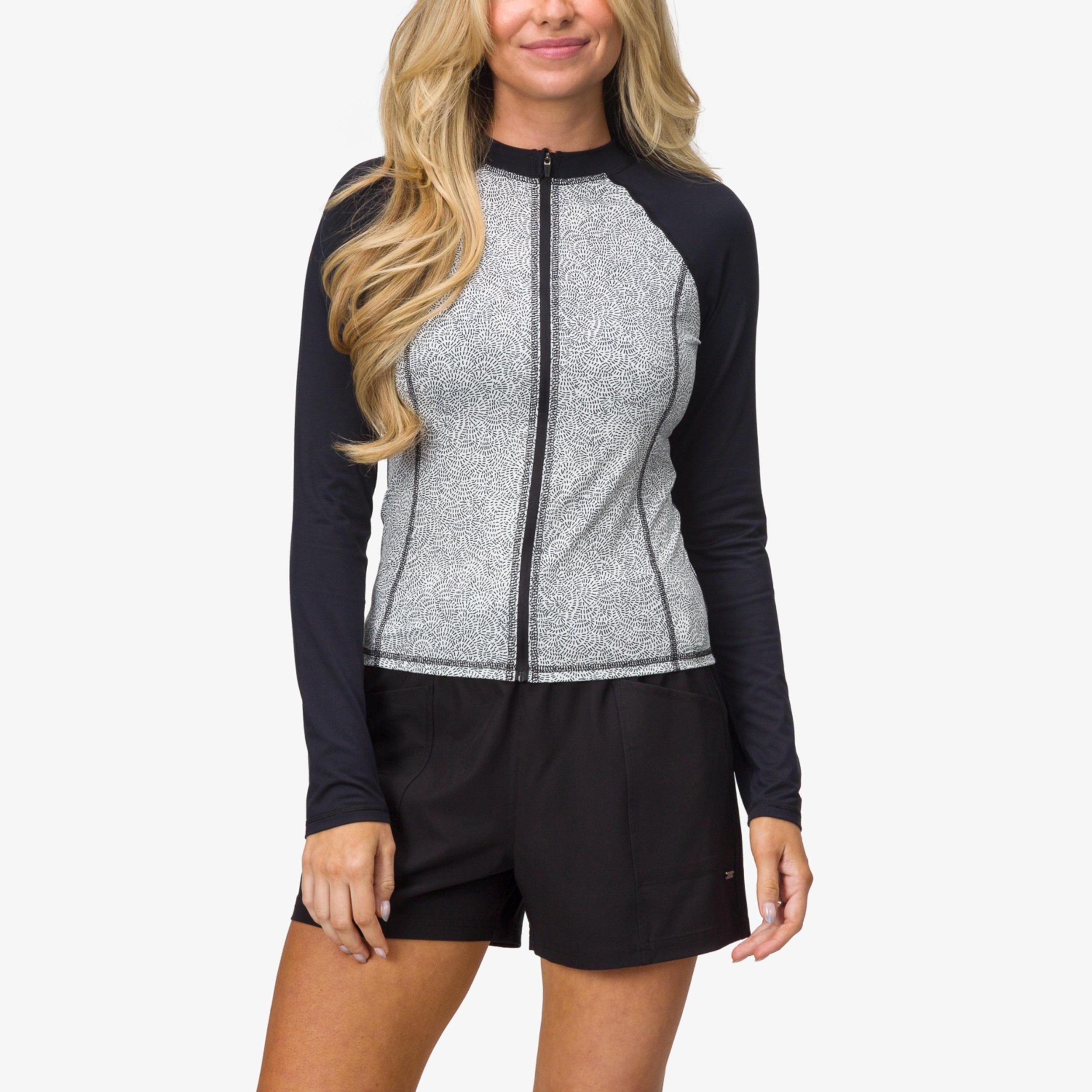 Crest Zip Up Long Sleeve Surf Shirt UPF 40 Product Image