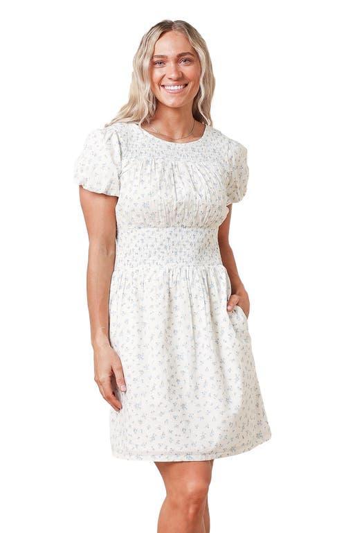 Hope & Henry Women's Organic Smocked Waist Dress in Natural Ditsy Floral at Nordstrom, Size 12 Product Image
