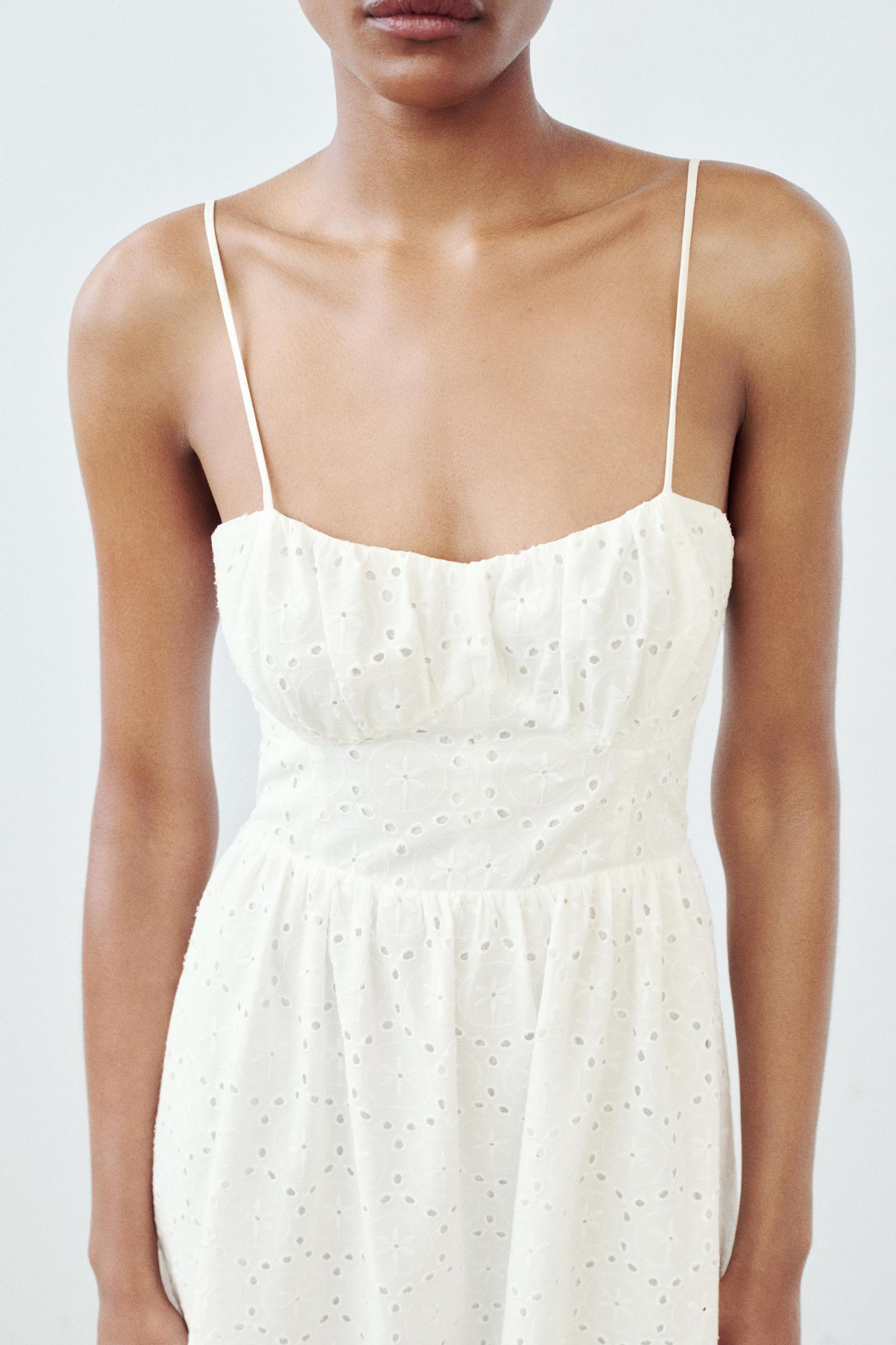 OPENWORK EMBROIDERY MIDI DRESS Product Image
