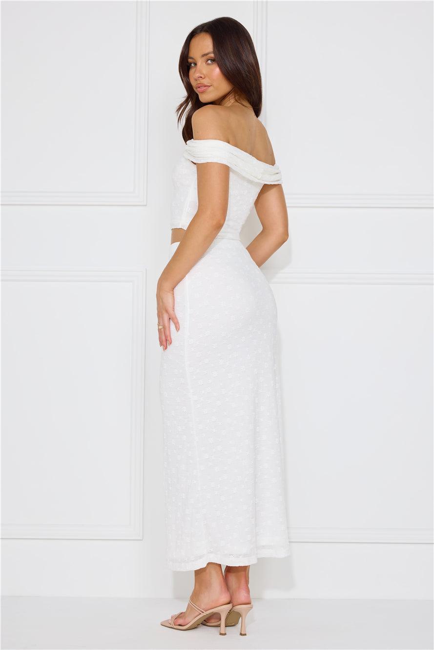 Secret World Maxi Skirt White Product Image