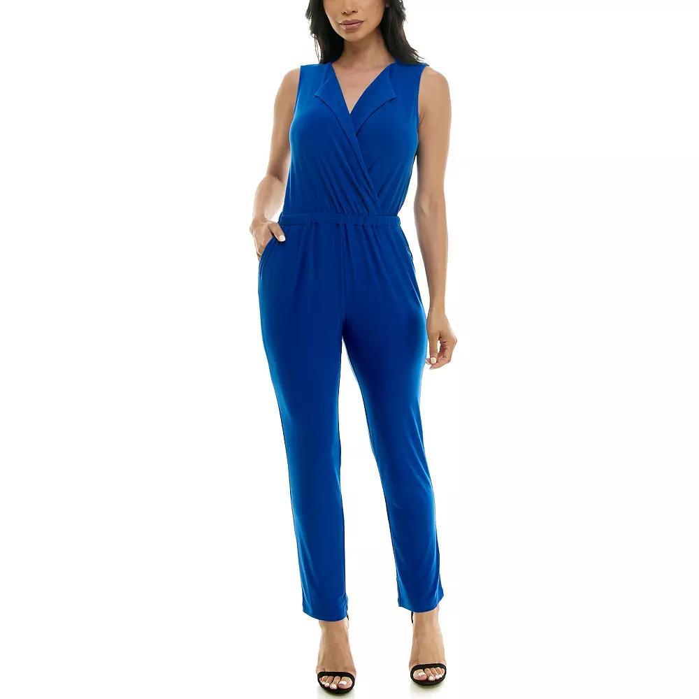 Women's Nina Leonard Collared Jumpsuit, Size: XL, Deep Product Image
