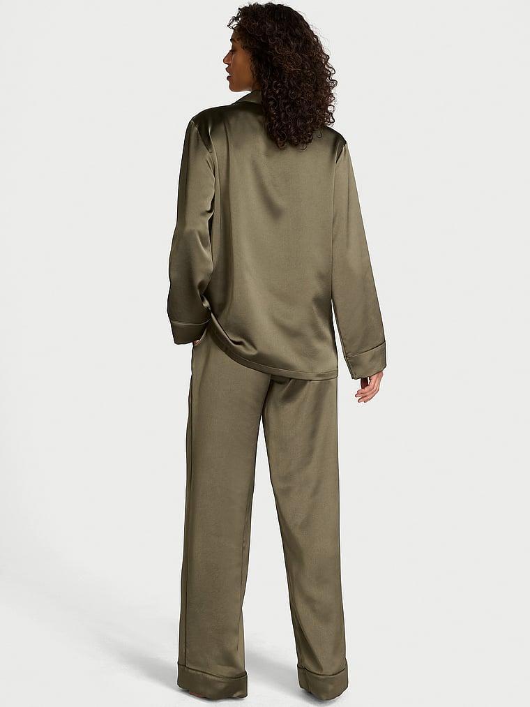 Luxe Satin Double -Breasted Long Pajama Set Product Image