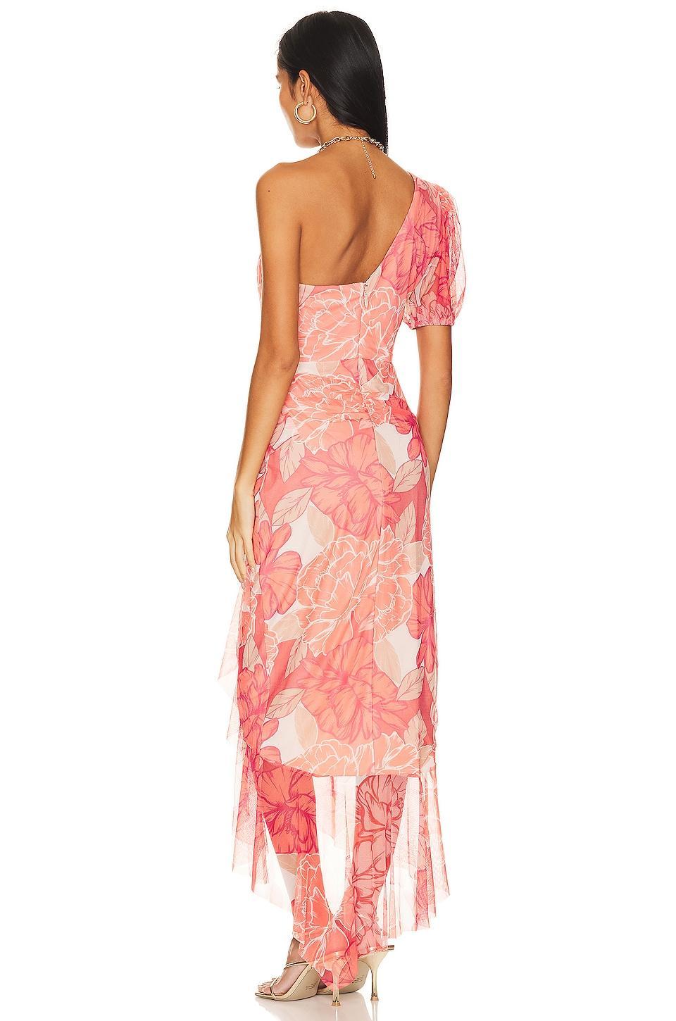 One Shoulder Midi Dress BCBGMAXAZRIA Product Image