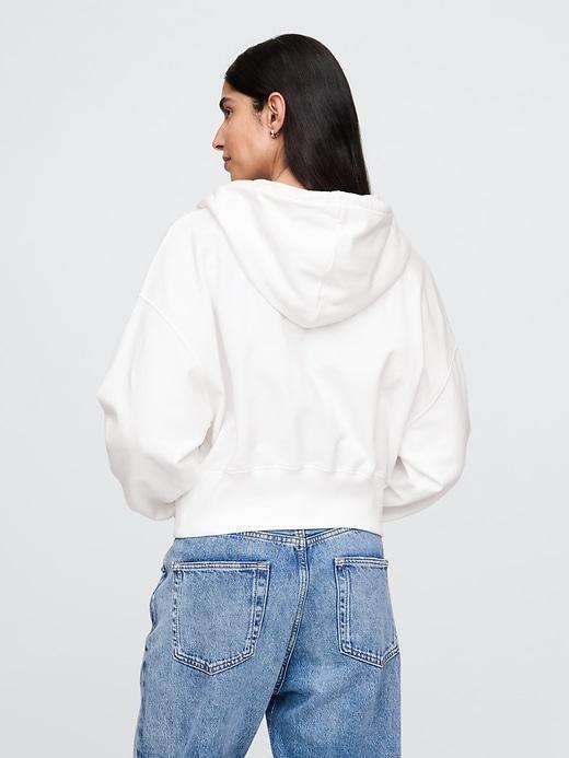 Heavyweight French Terry Oversized Zip Wedge Hoodie Product Image