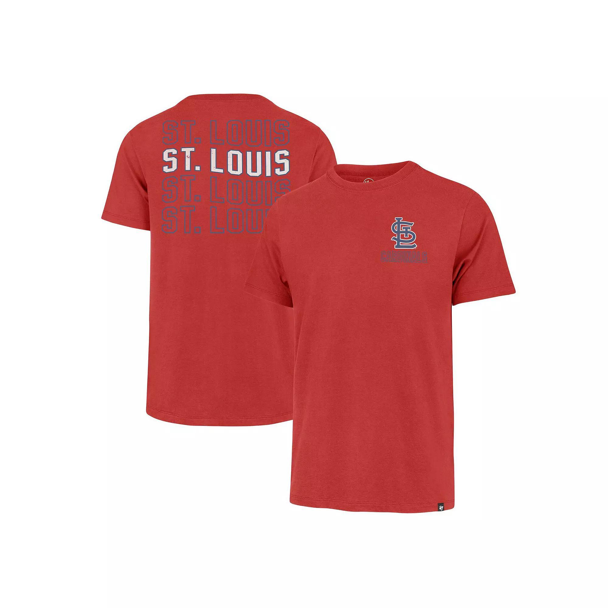 Men's '47 Red St. Louis Cardinals Hang Back Franklin T-Shirt, Size: XL Product Image