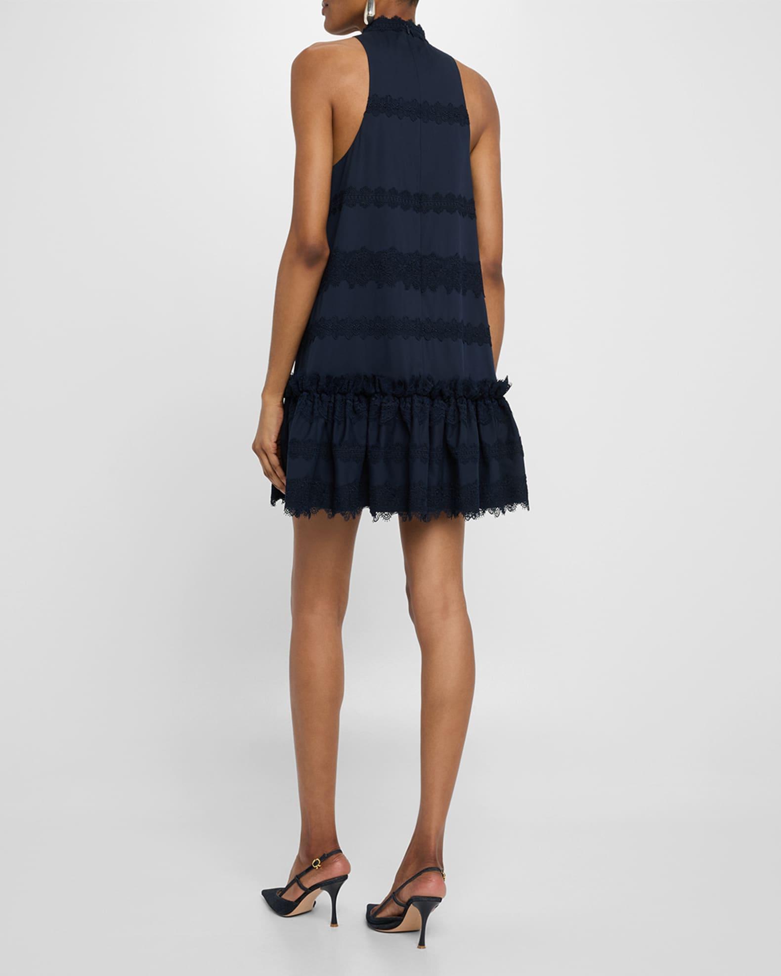 Malena Sleeveless Lace-Trim Mini Dress Product Image