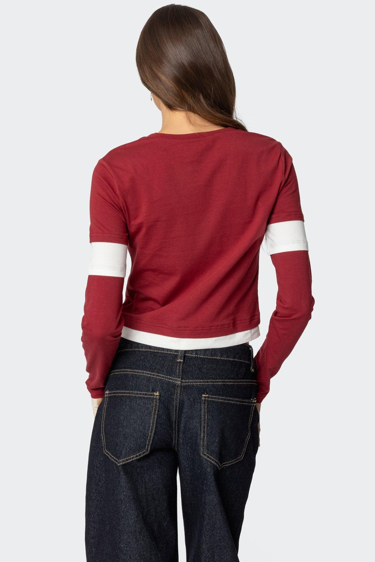 Paula Layered Long Sleeve T Shirt Product Image