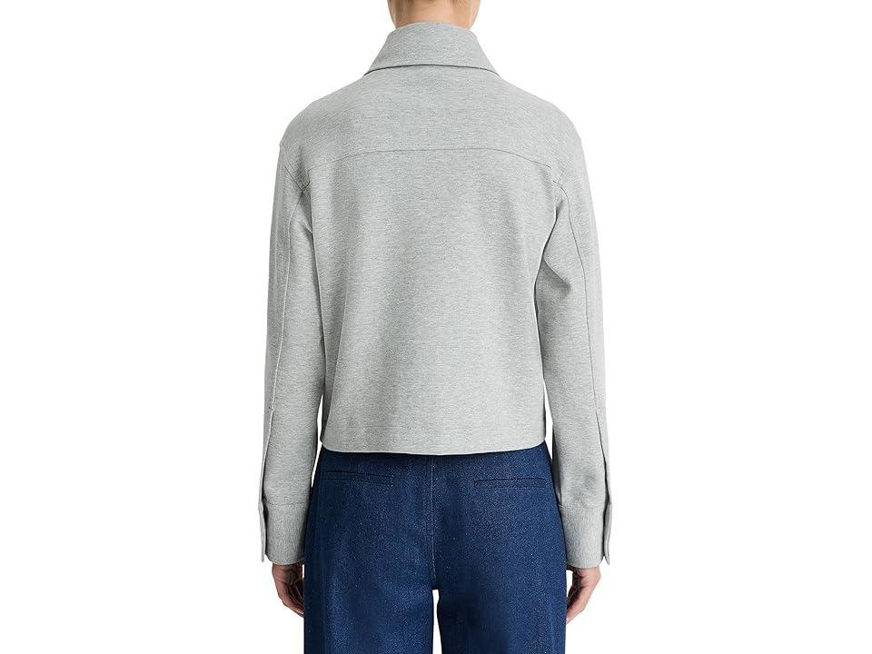 Vince Cropped Jacket (Heather Medium Grey) Women's Coat Product Image