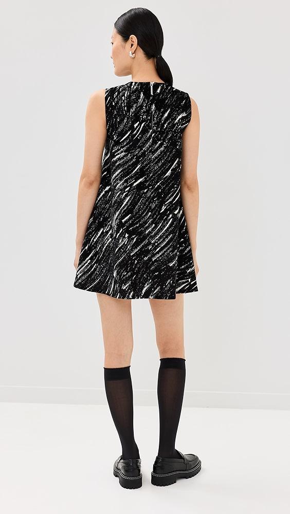 Marni Flocked Denim Flared Dress | Shopbop Product Image
