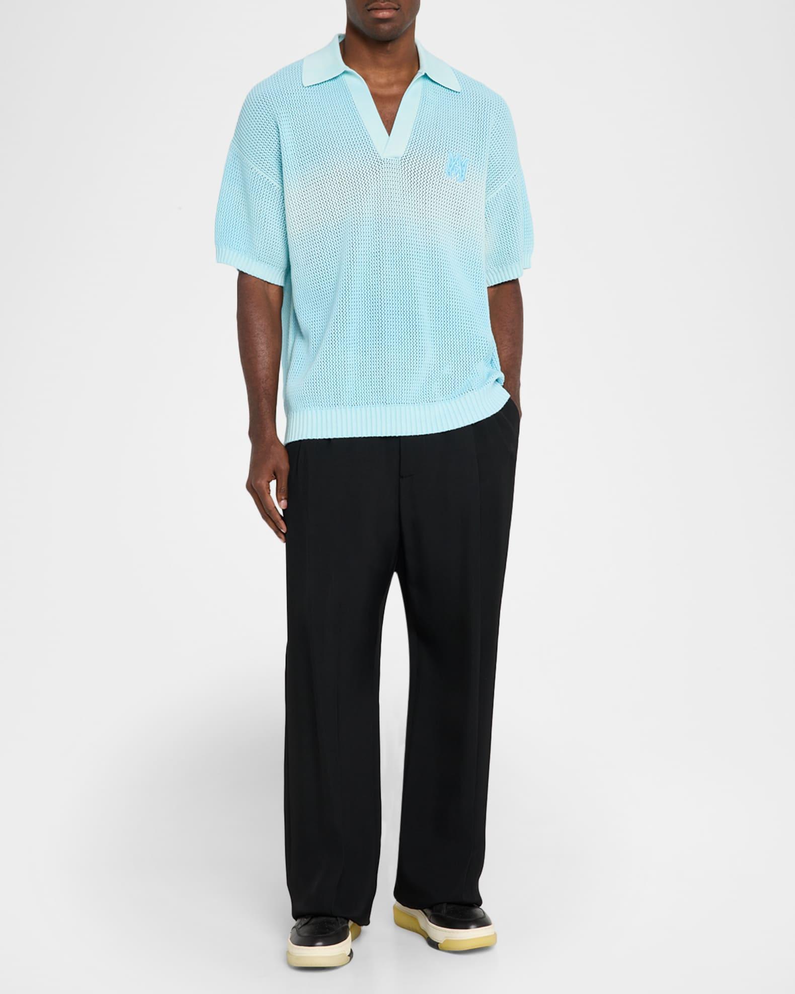 Men's Cotton Knit Johnny Collar Polo Shirt Product Image