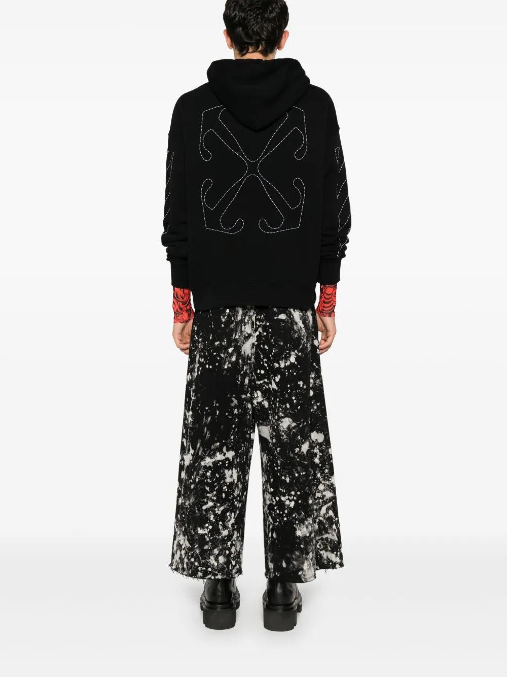 embroidered-logo cotton hoodie Product Image