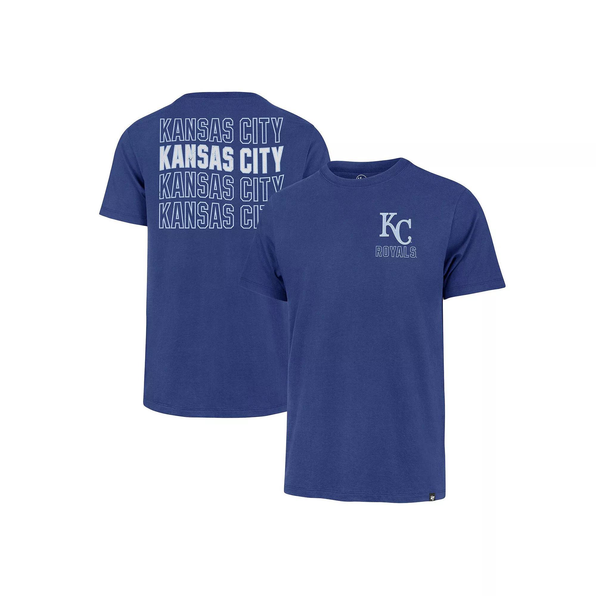 Men's '47 Royal Chicago Cubs Hang Back Franklin T-Shirt, Size: Large, Blue Product Image