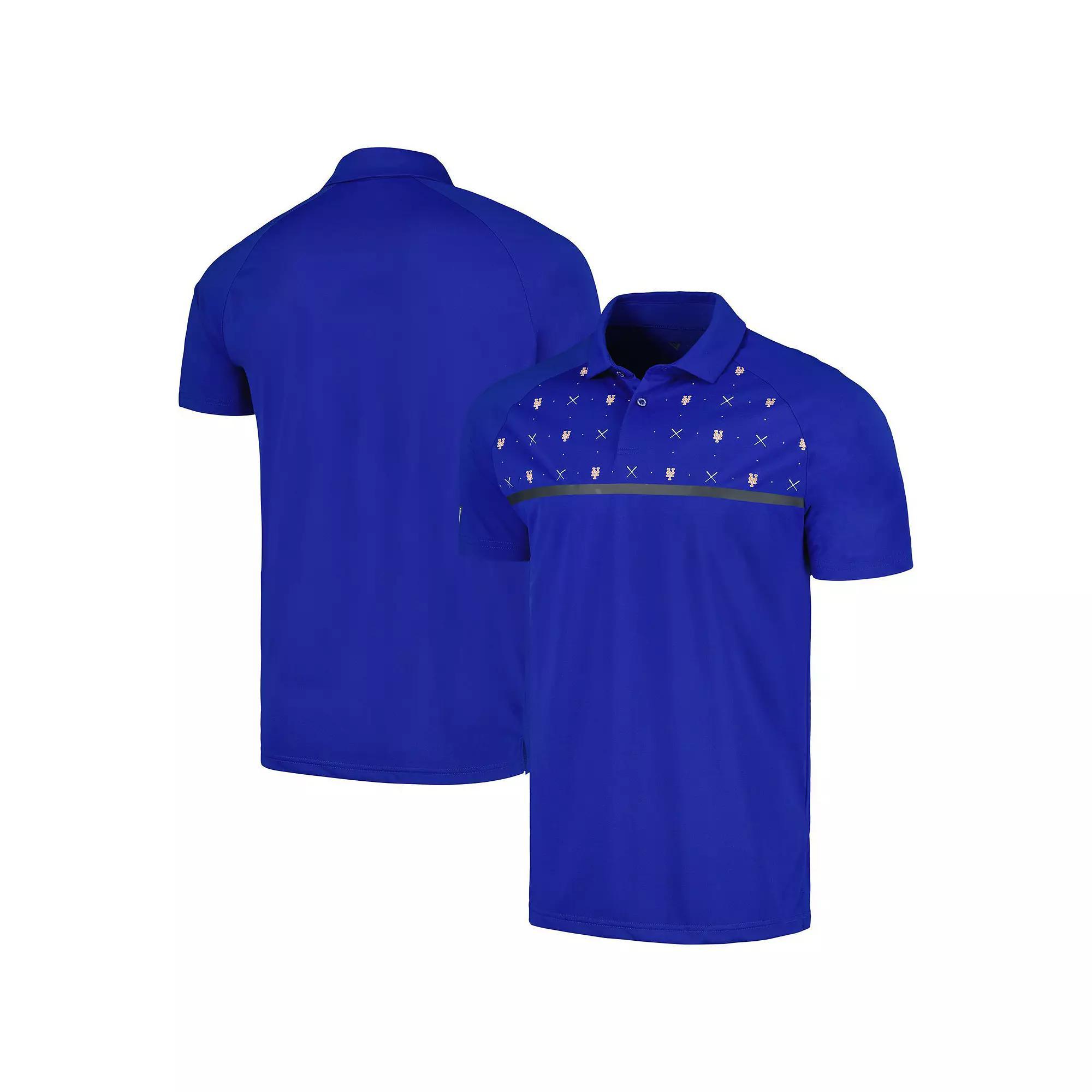 Men's Levelwear Royal New York Mets Sector Batter Up Raglan Polo, Size: Medium, Blue Product Image