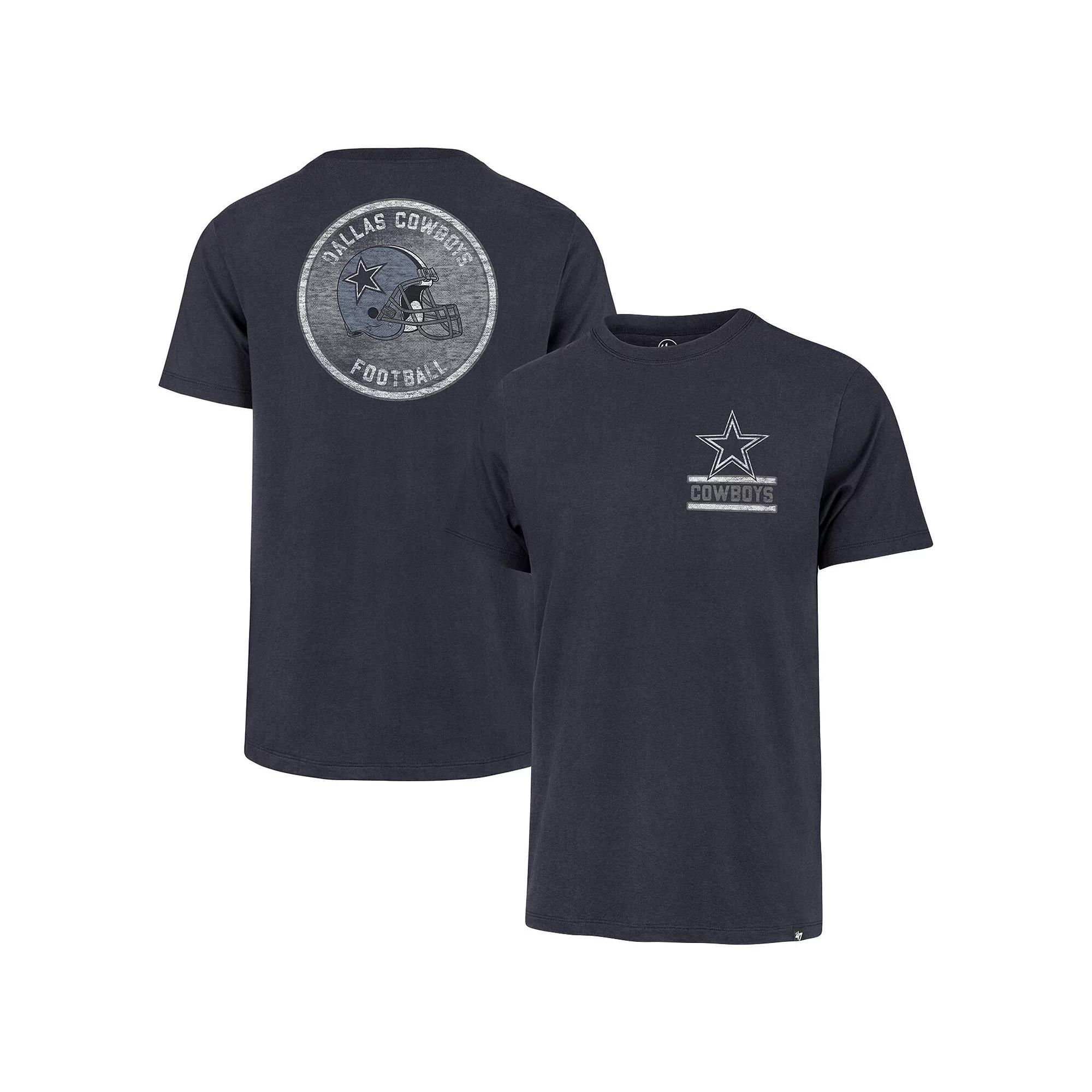 Men's '47 Navy Dallas Cowboys Open Field Franklin T-Shirt, Size: Small, Blue Product Image