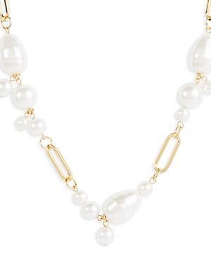 Kenneth Jay Lane Imitation Pearl Cluster Statement Necklace, 18 Product Image