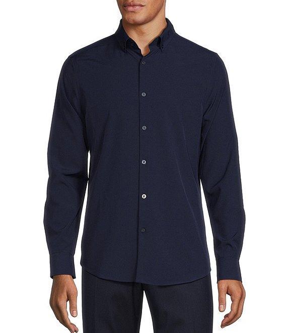 Murano Slim Fit Performance Stretch Solid Long Sleeve Woven Shirt Product Image