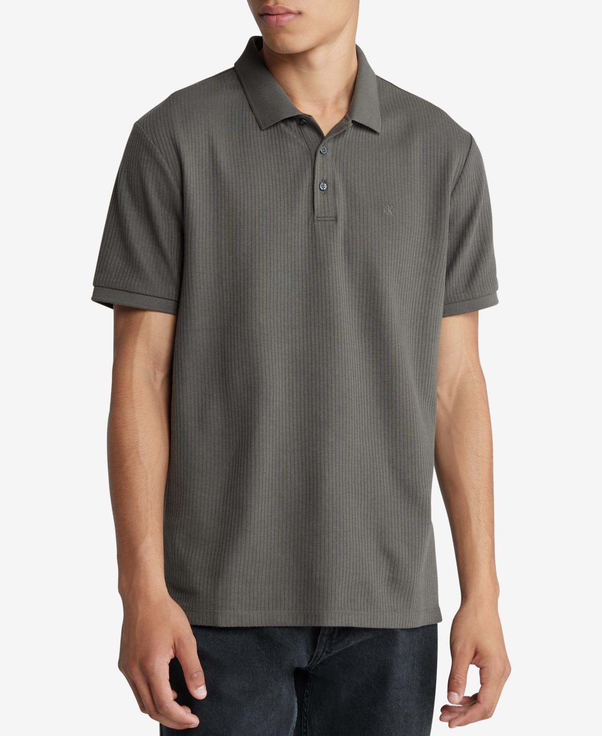 Calvin Klein Men's Drop Needle Classic Polo Shirt - Brown - XXL Product Image