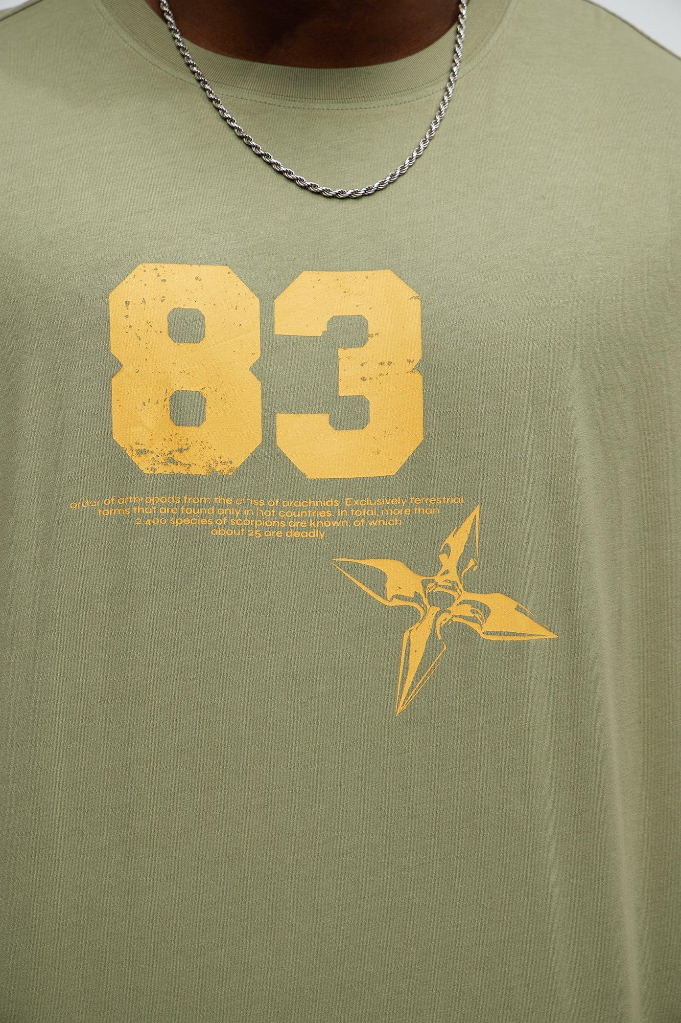 Fearless 83 Oversized Short Sleeve Tee - Olive Product Image