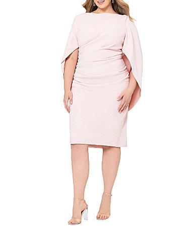 Betsy & Adam Drape Back Cocktail Dress Product Image