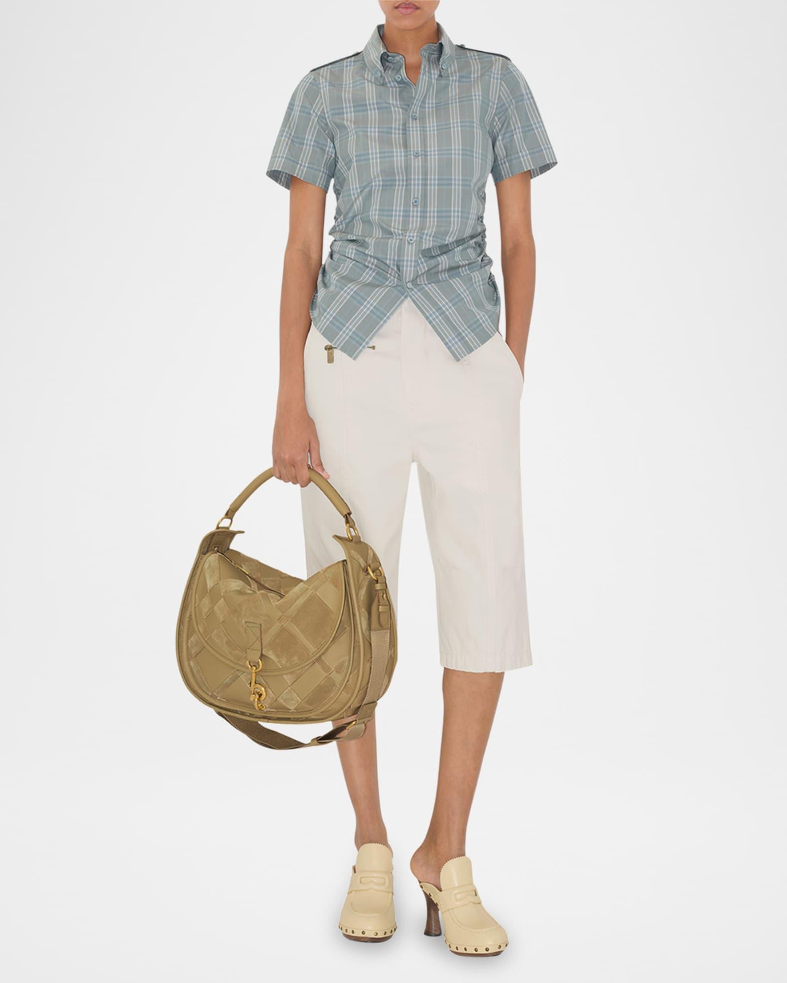 Clip Patchwork Suede Messenger Bag Product Image