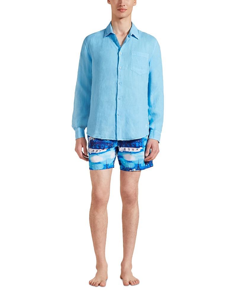Mens Long-Sleeve Linen Shirt Product Image