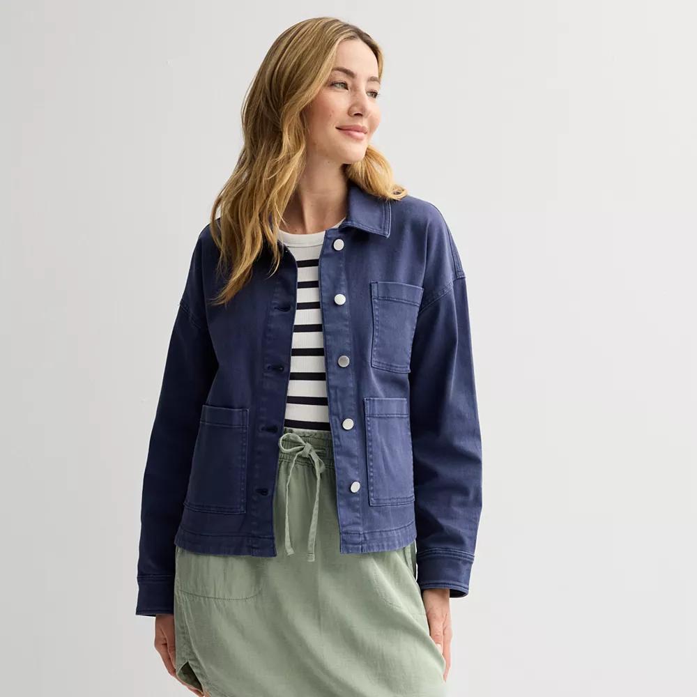 Women's Sonoma Goods For Life® Utility Shacket, Size: XL, Pledge Blue Product Image