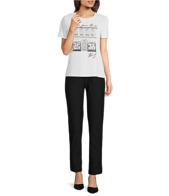 KARL LAGERFELD PARIS Love From Paris Crew Neck Short Sleeve Tee Product Image