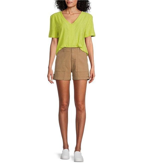 Westbound High Rise Utility Pocket Cuffed Shorts Product Image
