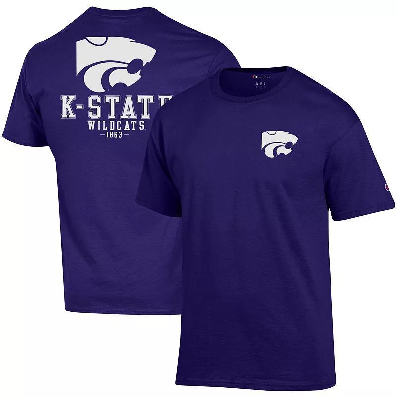 Men's Champion Purple Kansas State Wildcats Stack 2-Hit T-Shirt, Size: Large Product Image