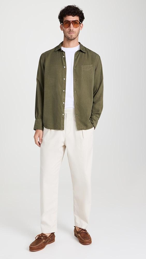 Officine Generale Benoit Garment Dye Contrast Stitch Shirt | Shopbop Product Image