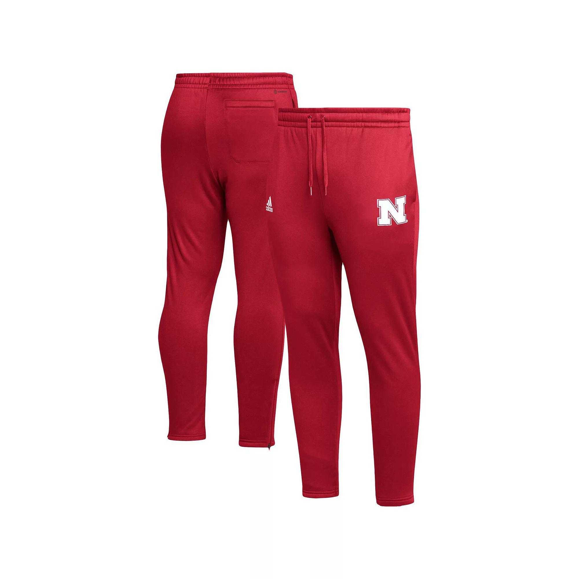 Men's adidas Scarlet Nebraska Huskers AEROREADY Tapered Pants, Size: Large Product Image