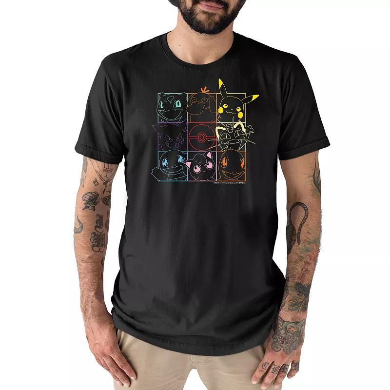 Mens Pokemon Character Grid Tee Product Image