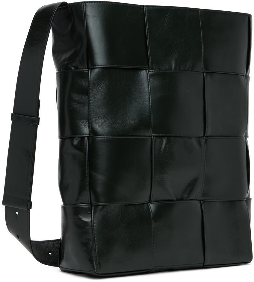 BOTTEGA VENETA Green Acro Bag In 3009 Dark Greensilve Product Image