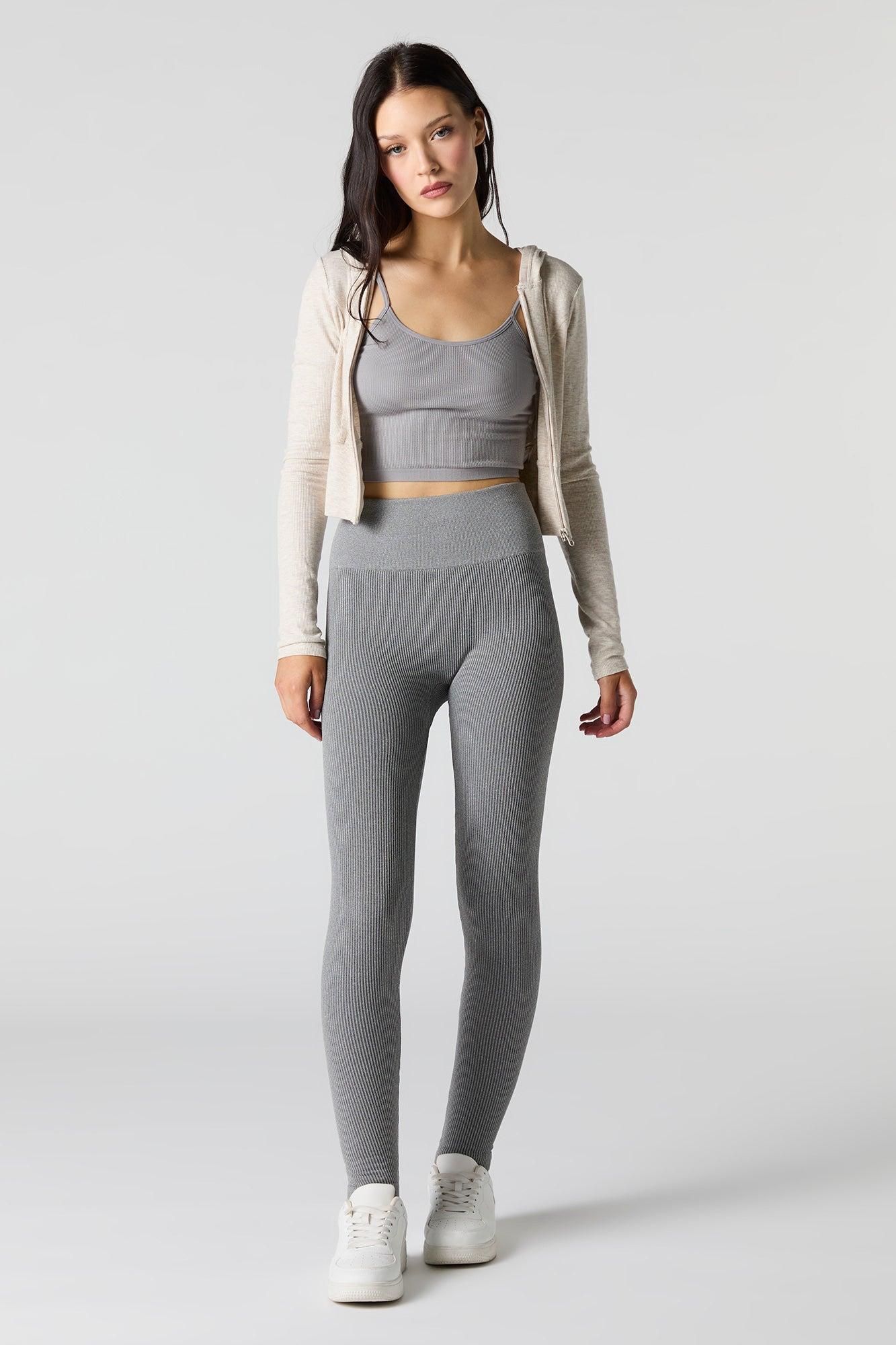 High Rise Seamless Ribbed Legging Female Product Image