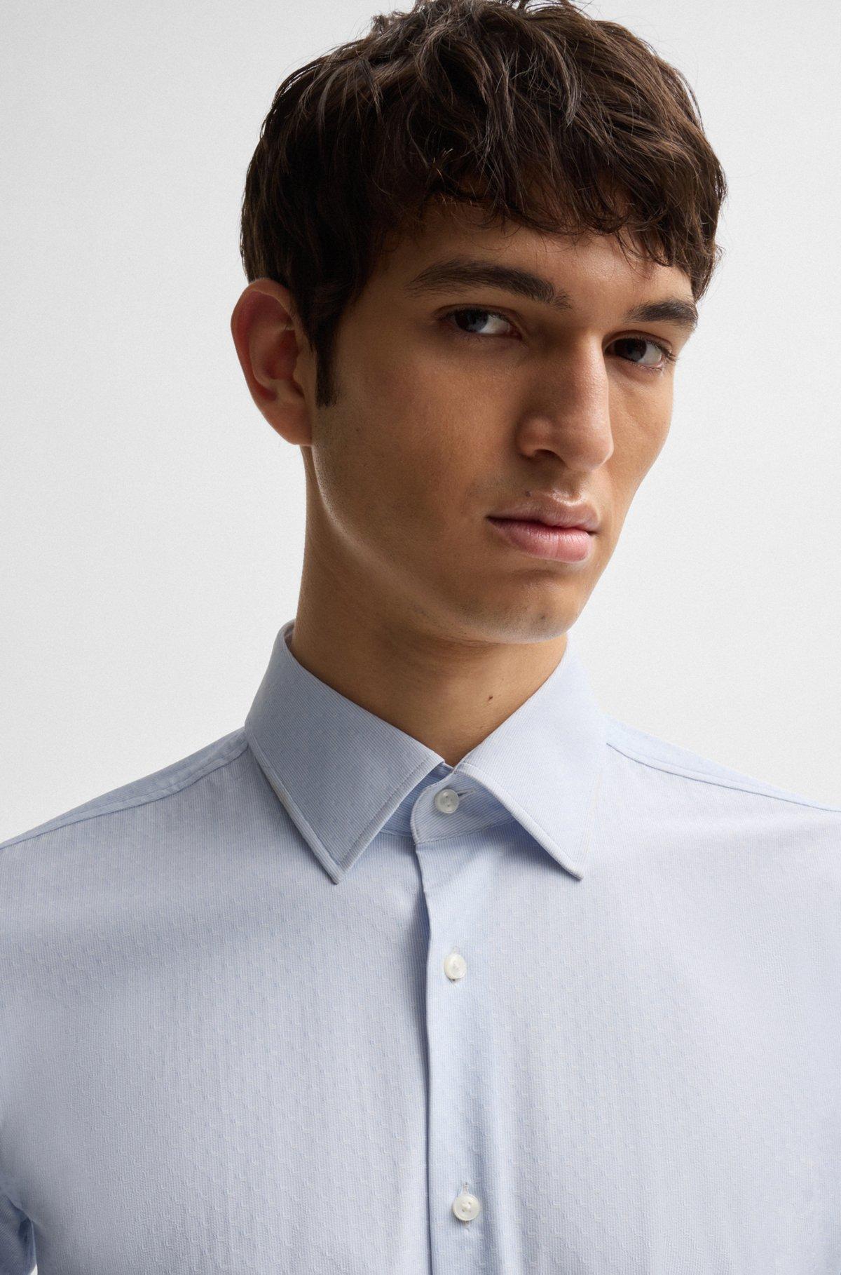 Slim-fit shirt in performance-stretch dobby Product Image