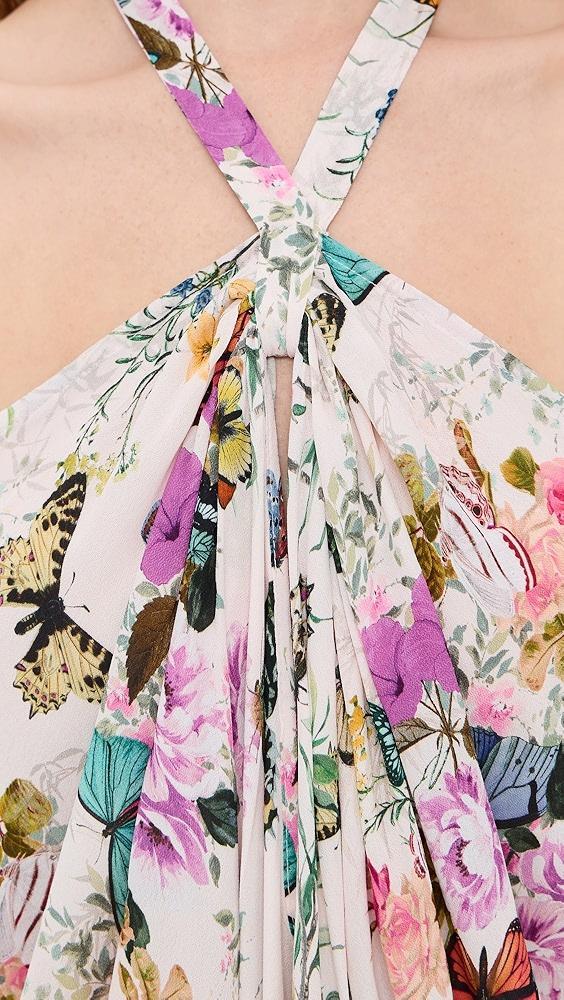 L'AGENCE Geneva Butterfly Keyhole Halter Maxi Dress | Shopbop Product Image