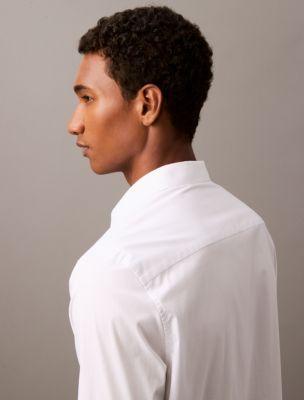 Calvin Klein Mens Cotton Stretch Classic Button-Down Shirt - Blue - XXL Product Image