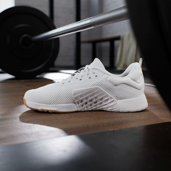 adidas Dropset 3 strength training shoes Cloud White M 14 / W 15 Unisex Product Image