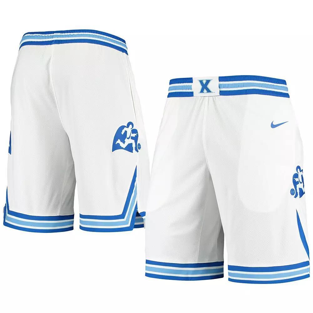 Men's Nike White Xavier Musketeers Replica Basketball Shorts, Size: Medium, Xav White Product Image
