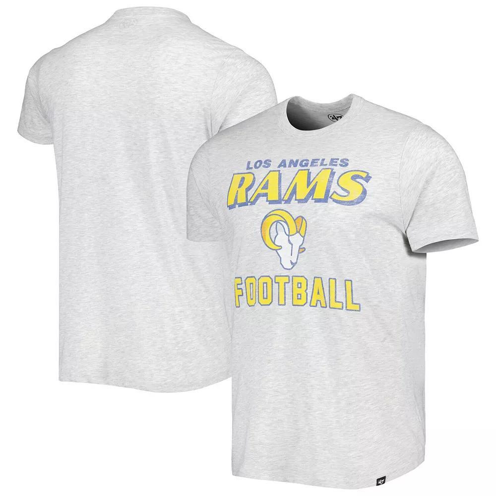 Men's '47 Heathered Gray Los Angeles Rams Dozer Franklin Lightweight T-Shirt, Size: 3XL, Grey Product Image