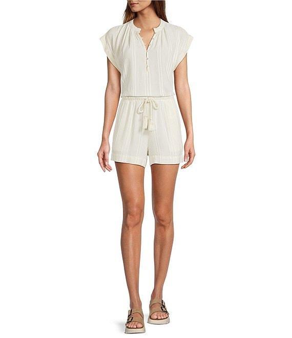 Cloth & Stone Drawcord Knit Stripe Print Mid Rise Coordinating Shorts Product Image