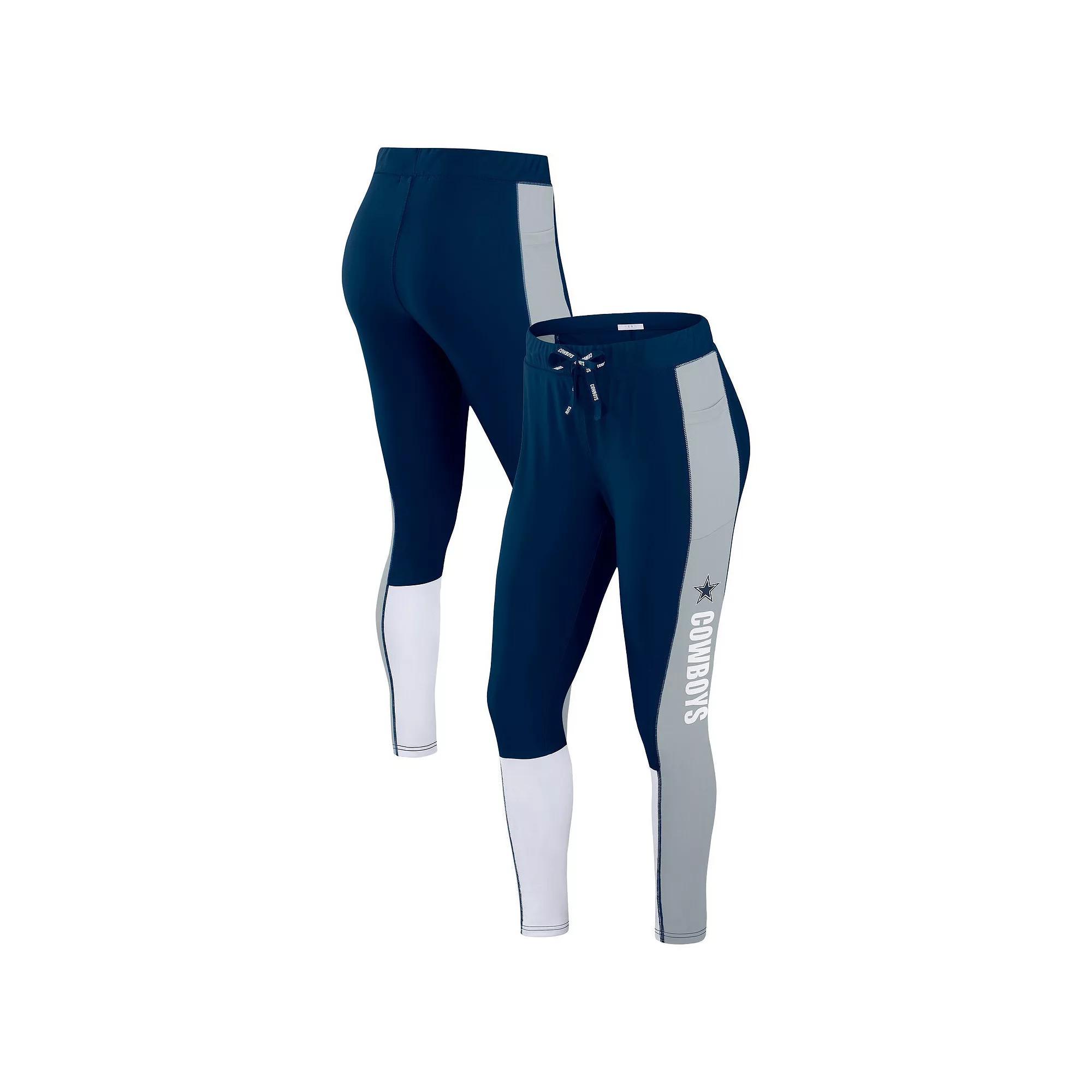 Women's WEAR by Erin Andrews Navy Dallas Cowboys Color-Block Leggings, Size: 2XL, Blue Product Image