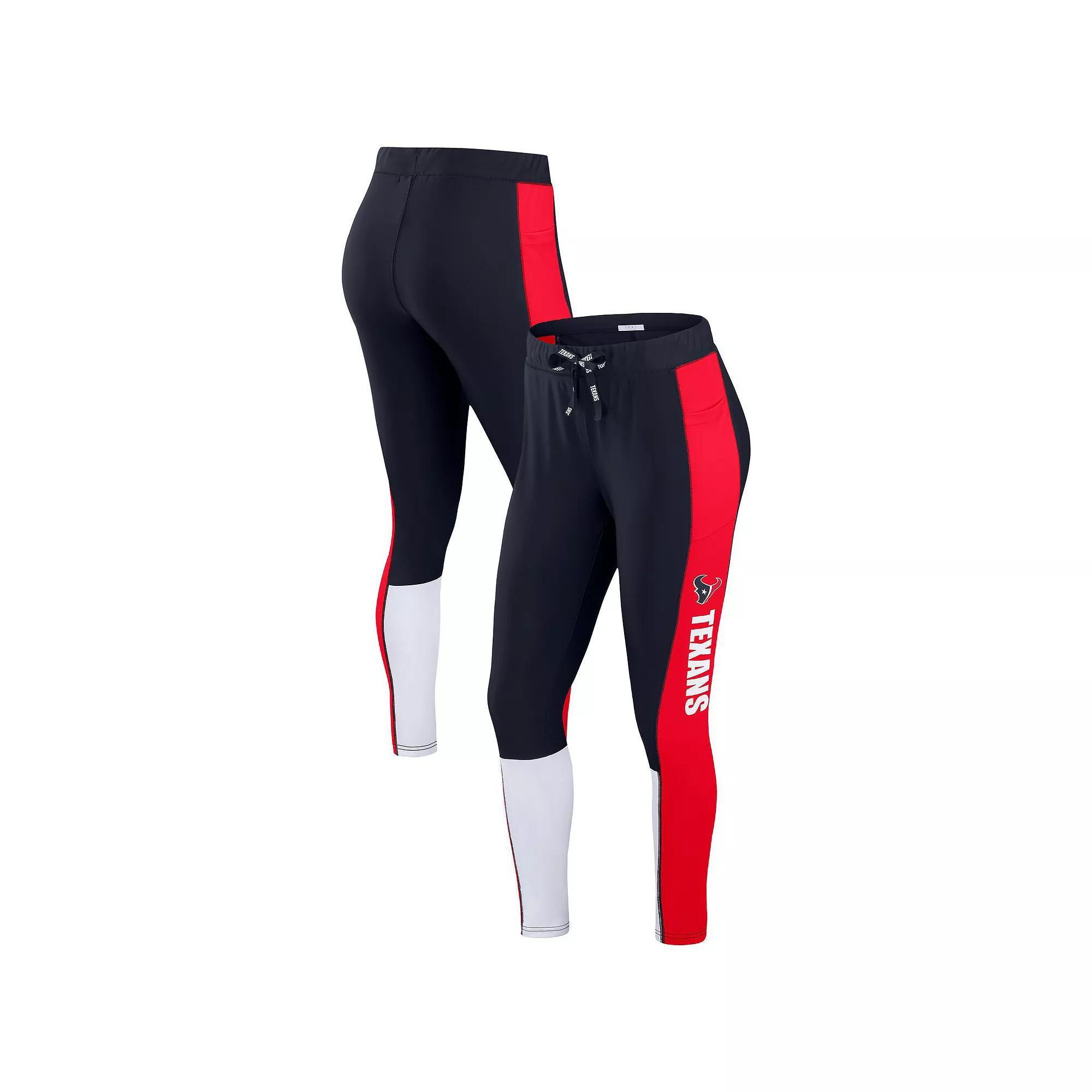 Women's WEAR by Erin Andrews Scarlet/Black San Francisco 49ers Color-Block Leggings, Size: XL, Red Product Image