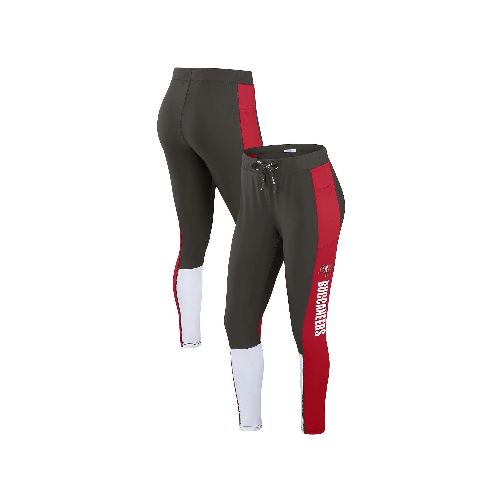Women's WEAR by Erin Andrews Scarlet/Black San Francisco 49ers Color-Block Leggings, Size: XL, Red Product Image