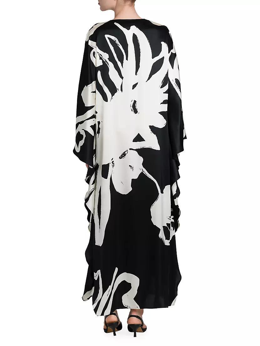 Printed Floor-Length Silk Caftan Product Image