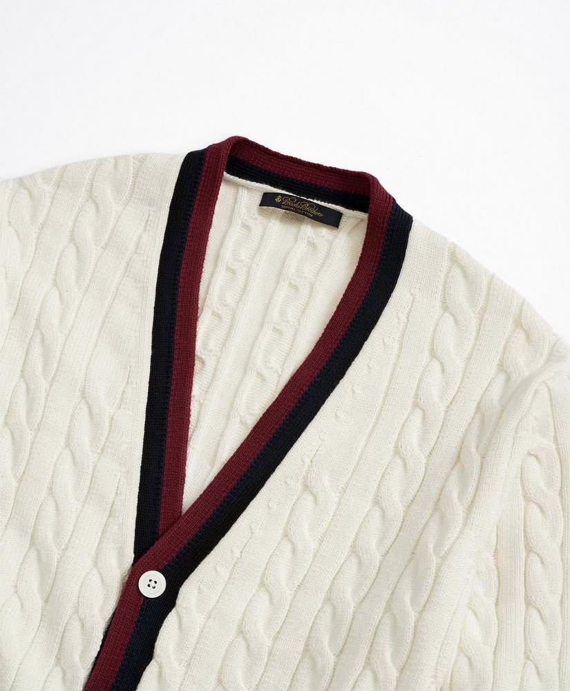 Vintage-Inspired Supima® Cotton Tennis Cardigan Product Image